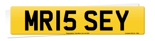 Registration number MR15 SEY